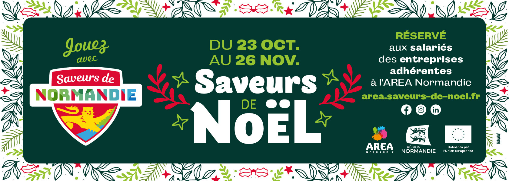 Saveurs de Noël - Saveurs de Normandie - AREA Normandie