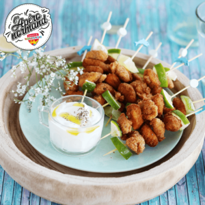 Brochettes de moules croustillantes