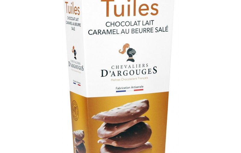 Tuiles chocolat lait caramel au beurre salé