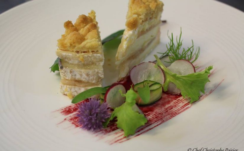 Millefeuille de Camembert de Normandie aux poires