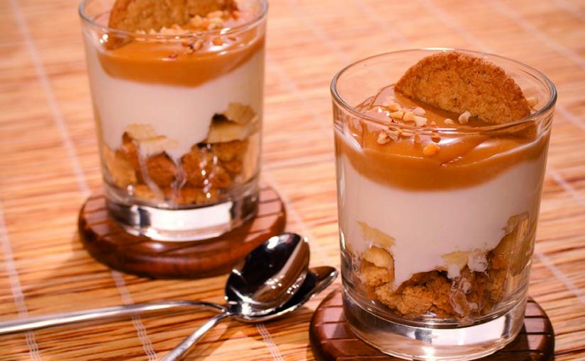 Tiramisu normand, sur son lit de sablés