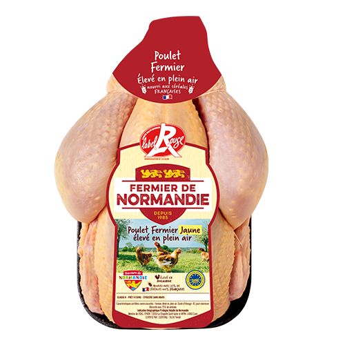 Poulet fermier jaune « Fermier de Normandie » Label Rouge IGP