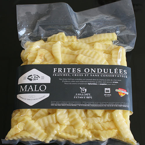 Frites fraîches ondulées 1kg